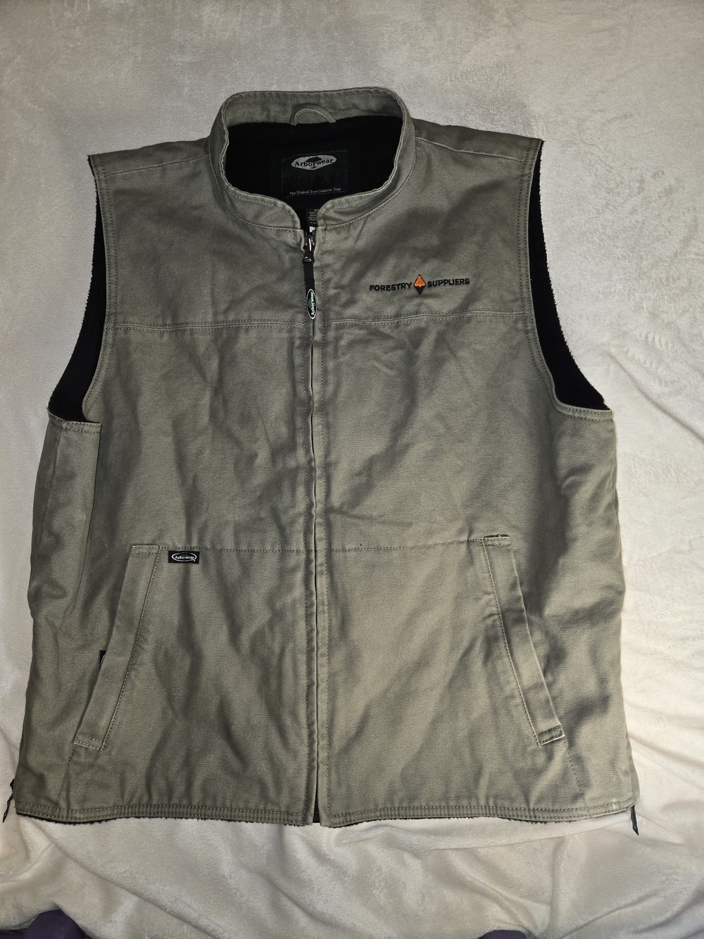 Arborwear Men’s Olive Work Vest Utility XL Cotton
